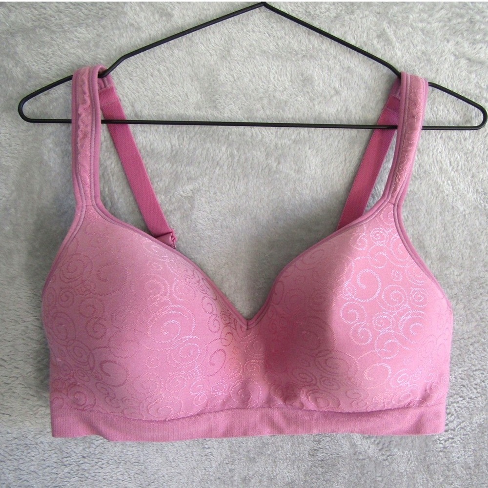 Bali Comfort Revolution Wireless Bra Pink Swirl Jacquard 40D